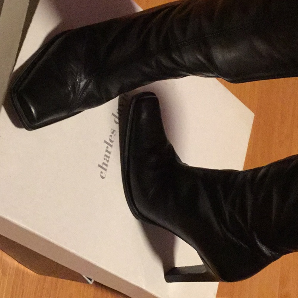 Charles David square toe boot